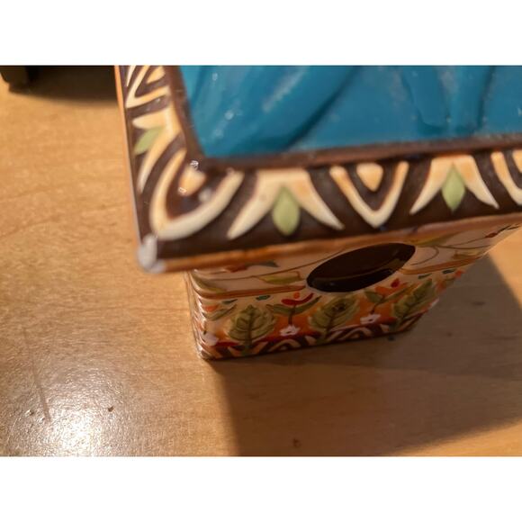 Fitz & Floyd Birdhouse, Figurine, Trinket Box, Decor, Floral, Fall, Leaf - Picture 5 of 8